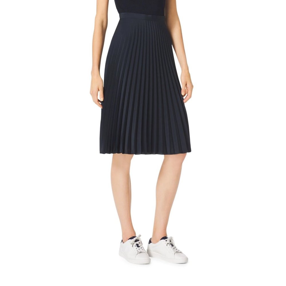 MICHAEL Michael Kors Navy Pleated Skirt